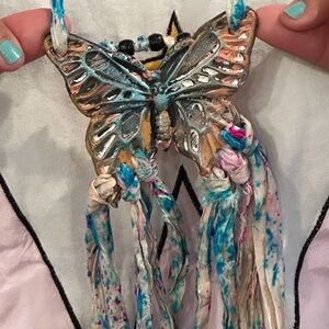 Colorful Butterfly Pendant Necklace